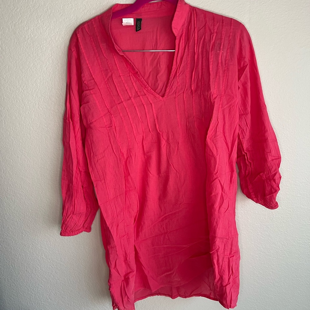 LRL Hot Pink Cotton Swimsuit Cover Up #54